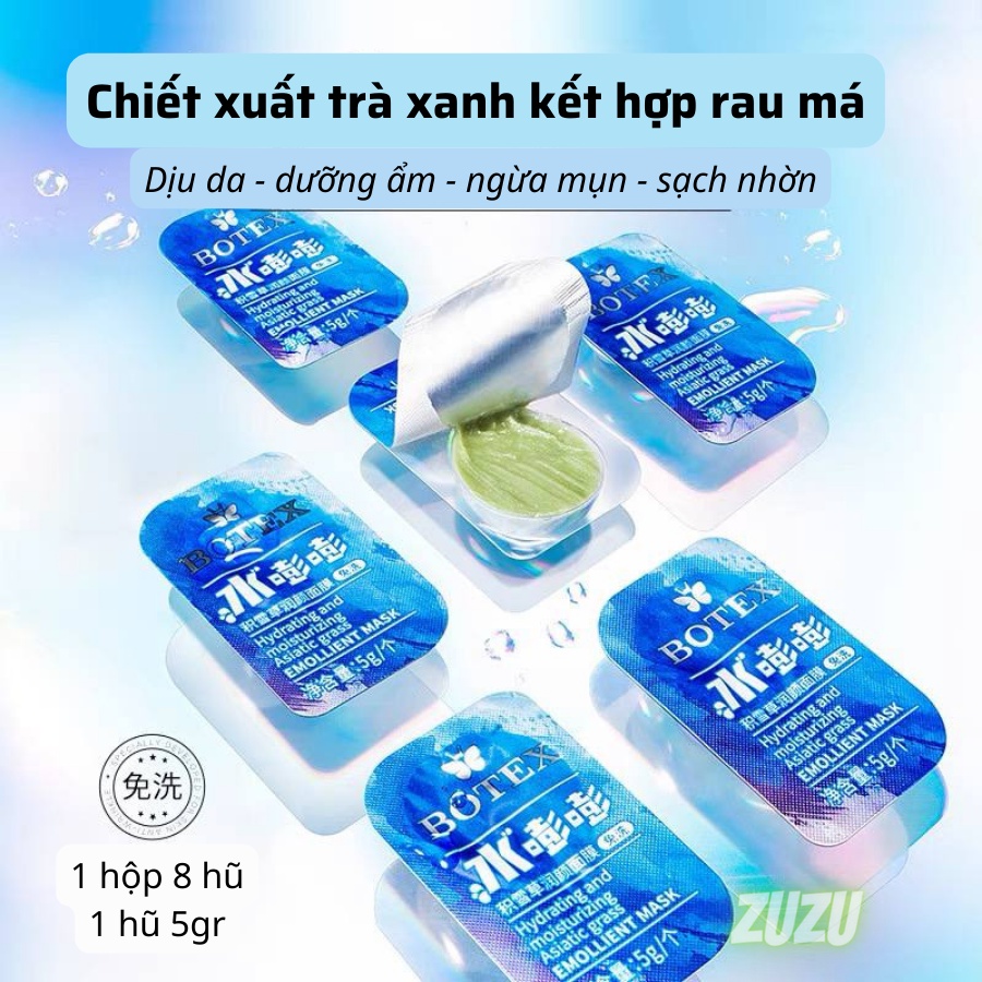 Mặt Nạ Đất Sét, Mặt Nạ Bùn Trà Xanh Làm Sạch Mụn Đầu Đen Kiềm Dầu Làm Sáng Da LALA