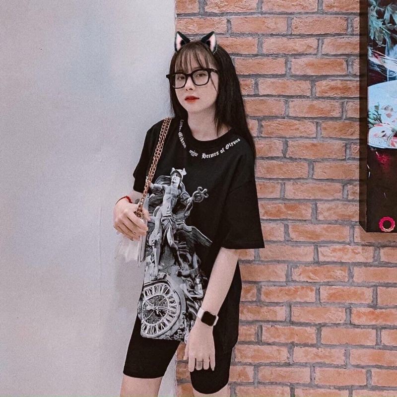 [Mã SKAMA06 giảm 8% tối đa 50K đơn 250K] [Rẻ Vô Địch] Áo thun cotton tay lỡ Unisex -- Áo tượng thần tự do | BigBuy360 - bigbuy360.vn