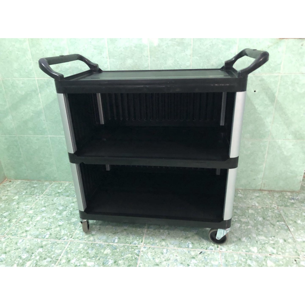 XE ĐẨY NHỰA DỌN DẸP CÓ VÁCH NGĂN, XE ĐẨY NHÀ HÀNG KHÁCH SẠN LOẠI NHẤT