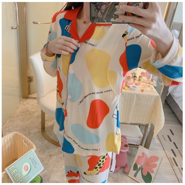 Bộ đồ pijama bầu và cho con bú nhiều màu