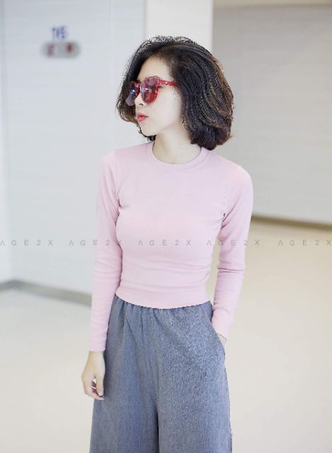 Áo croptop body tay dài AGE2X. | BigBuy360 - bigbuy360.vn