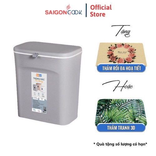 Thùng Rác Thông Minh Tiện Dụng Có Miếng Dán Treo Tường - 9L