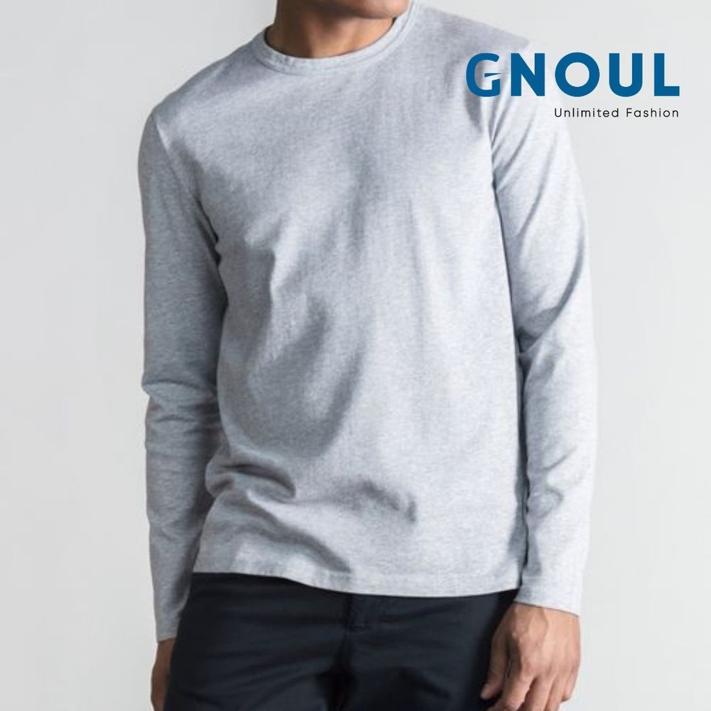Áo Thun Trơn Tay Dài Màu Xám, Đủ Size S - 4XL, Có Bigsize, co dãn 4 chiều | BigBuy360 - bigbuy360.vn