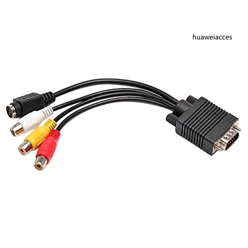 Bộ Chuyển Đổi Hw- Vga Sang S-Video 3 Rca Av Tv Cho Pc Laptop