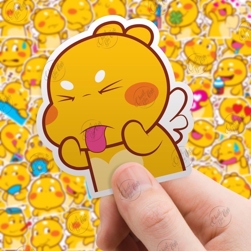 Combo 25/60 sticker  bé RỒNG MẬP dể thương, hình dán decal chống nước, dán xe , điện thoại , vali ....NT 03