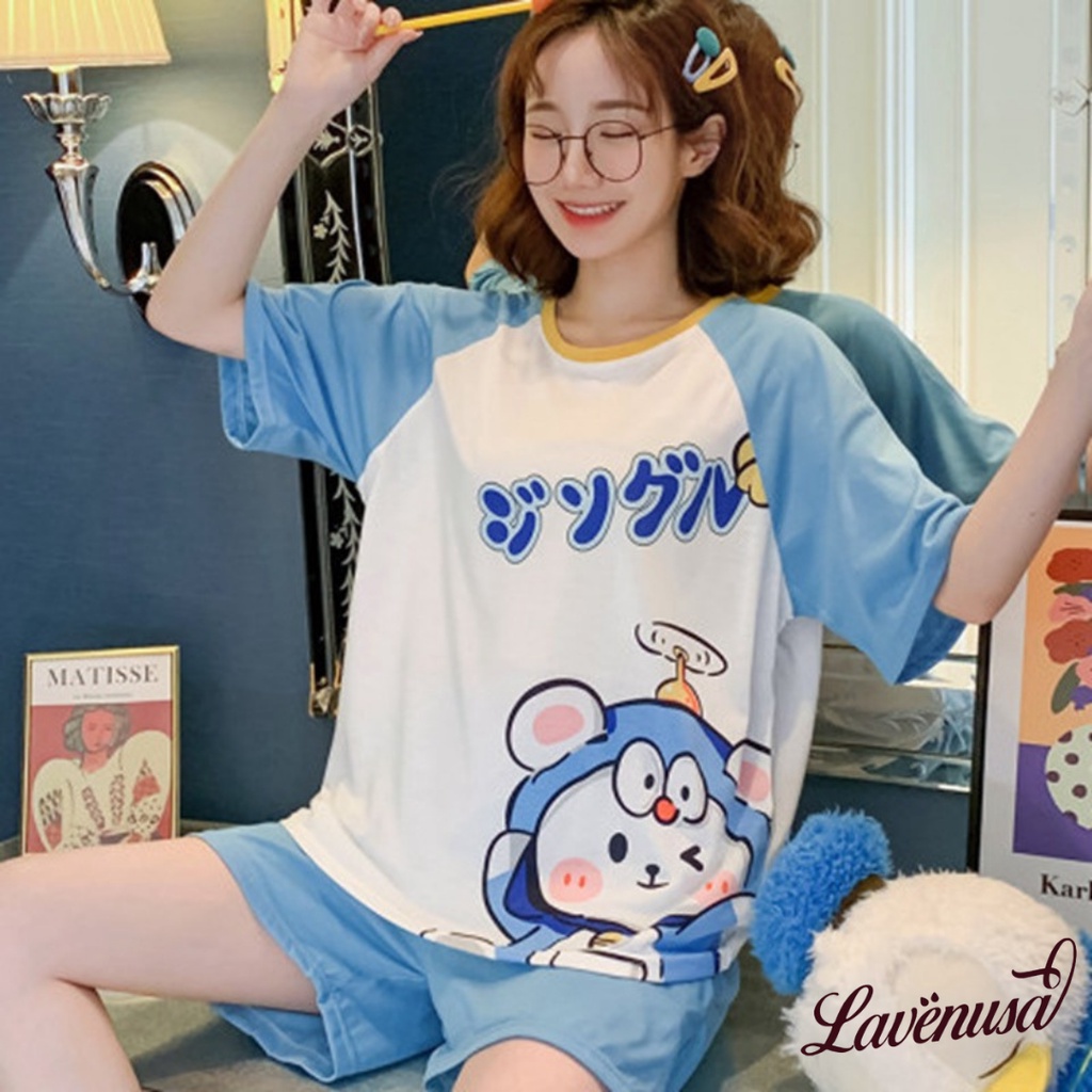 Bộ mặc nhà nữ cotton mùa hè freesize nhiều hình dễ thương LAVENUSA QA27