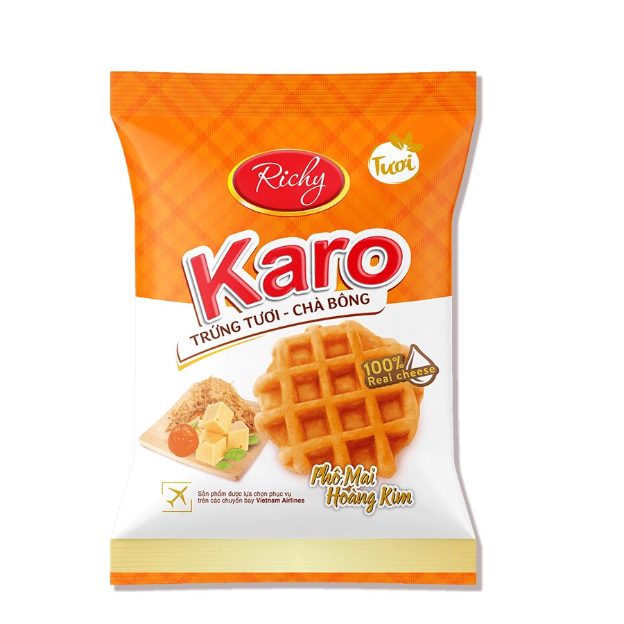 Combo 6 gói bánh mix 2 vị trứng tươi chà bông Phô Mai và Thịt Gà gói 26gr x 6 gói