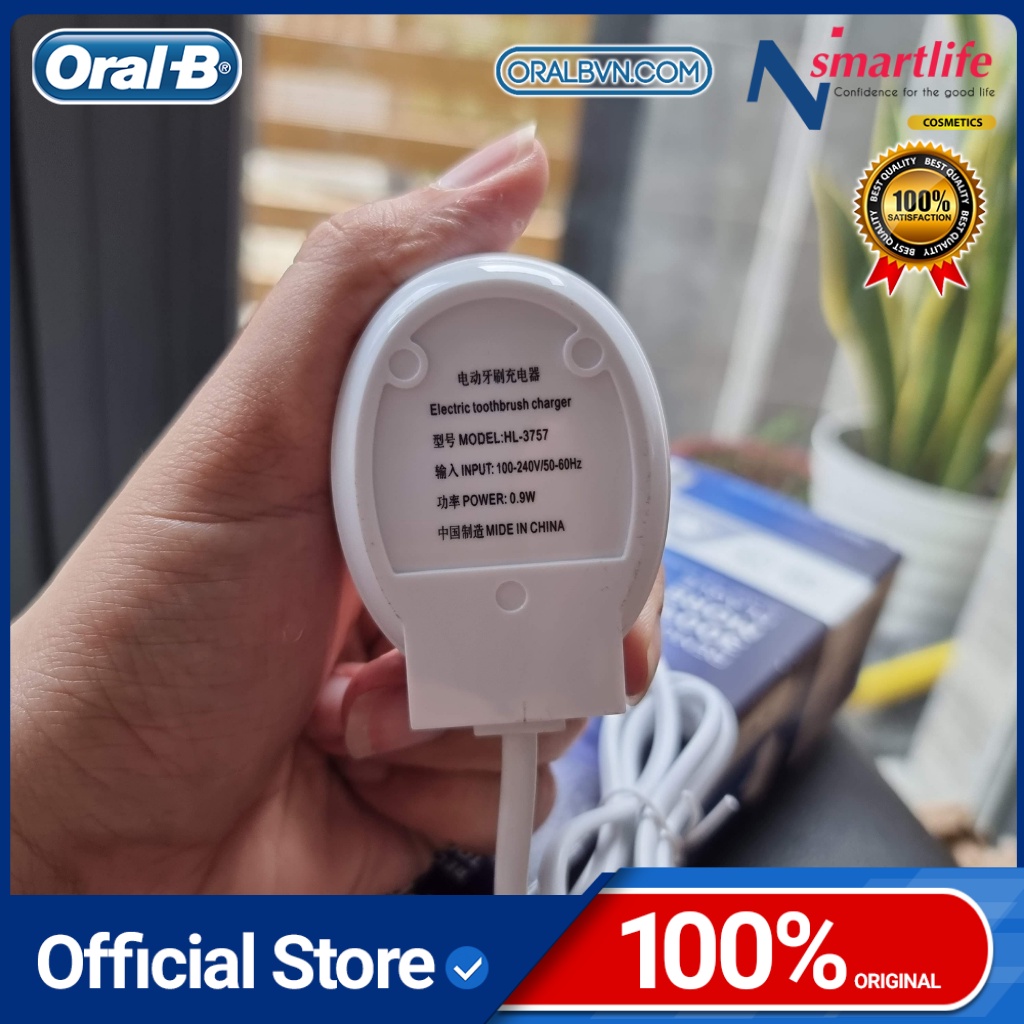 Sạc bàn chải điện oral b chất lượng cao cho bàn chải đánh răng điện Braun Oral B (2 chấu- sử dụng điện 100V-220V)