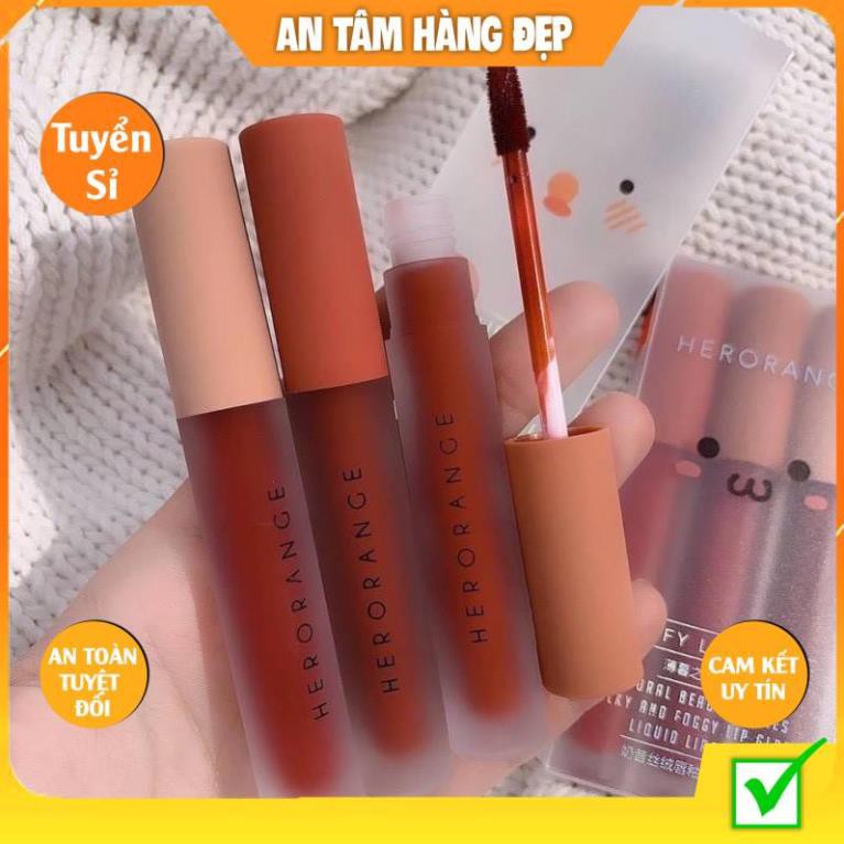 Set 3 Cây Son Kem Lì Herorange Fluffy Lip Glaze Mỹ Phẩm Nội Địa Trung KING DC Hot Giữ màu Lâu | BigBuy360 - bigbuy360.vn