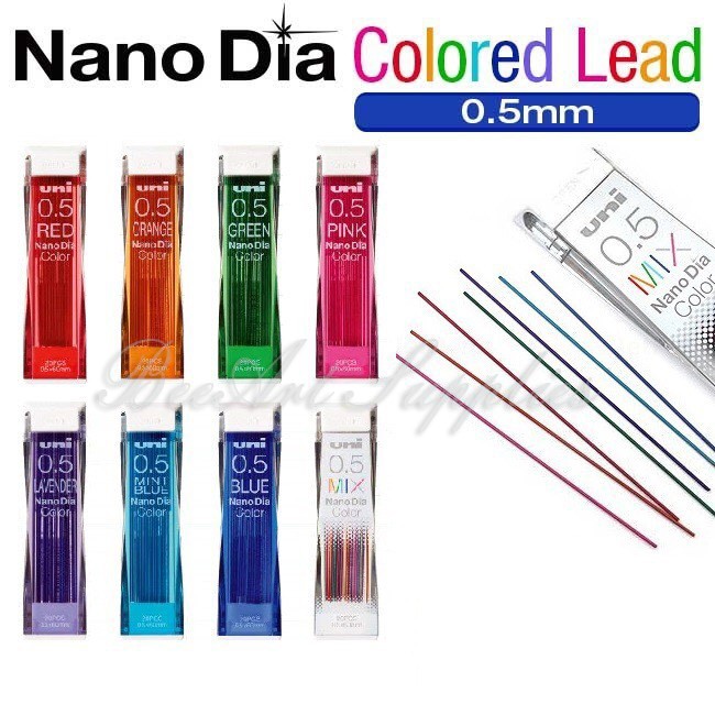 RUỘT CHÌ KIM UNI NANO DIA 0.5MM - RUỘT MÀU