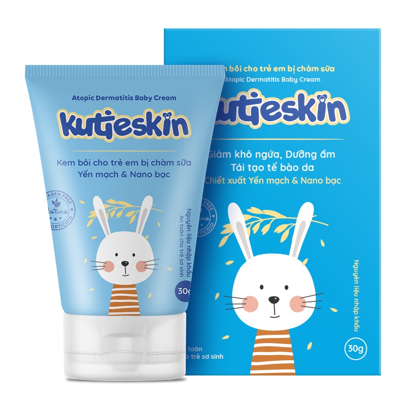 KUTIESKIN - BỘ SẢN PHẨM CHĂM SÓC LÀN DA BÉ [DƯỠNG ẨM, CHÀM SỮA, NGỨA, HĂM, KUTIE SKIN]