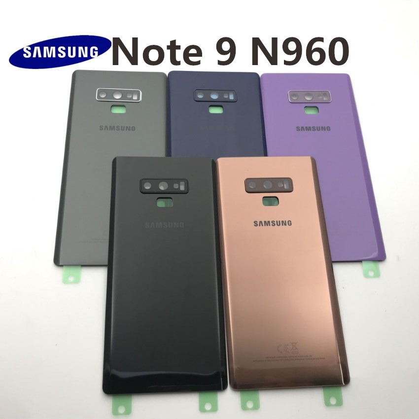 New Samsung Galaxy NOTE 9 N960 N960F SM-N960FD Battery Back Cover Door Housing+ear Camera Glass Lens Frame Replacement Repair Parts