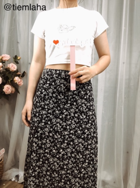 VÁY XẺ MIDI HỌA TIẾT CÚC HỌA MY DỄ THƯƠNG | BigBuy360 - bigbuy360.vn