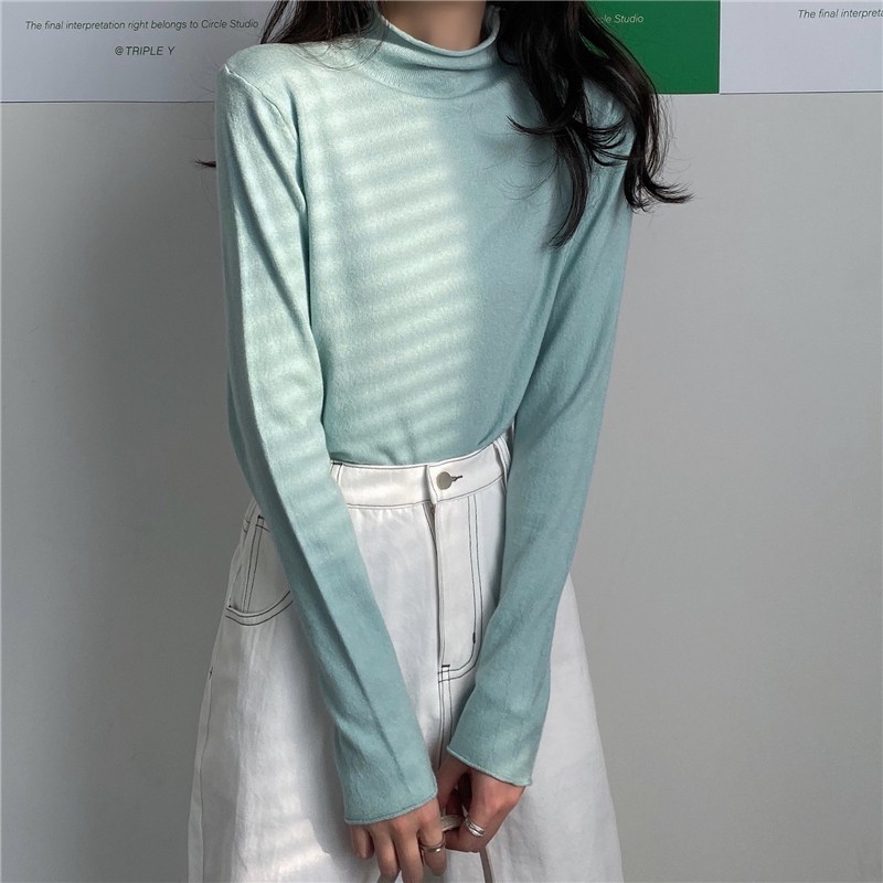 Áo len cổ lọ tay dài, hàng Quảng Châu, Freesize | BigBuy360 - bigbuy360.vn