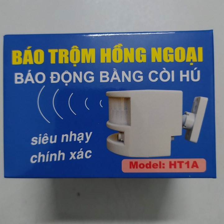 [NGUỒN 12V] Chuông Báo Động Chống Trộm Cảm Biến Chuyển Động Hồng Ngoại HT1A (Nguồn 12V)