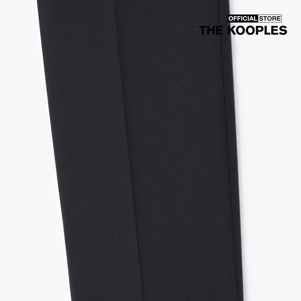 THE KOOPLES - Quần tây nam nhấn li Black Wool HPAN21021K-BLA01