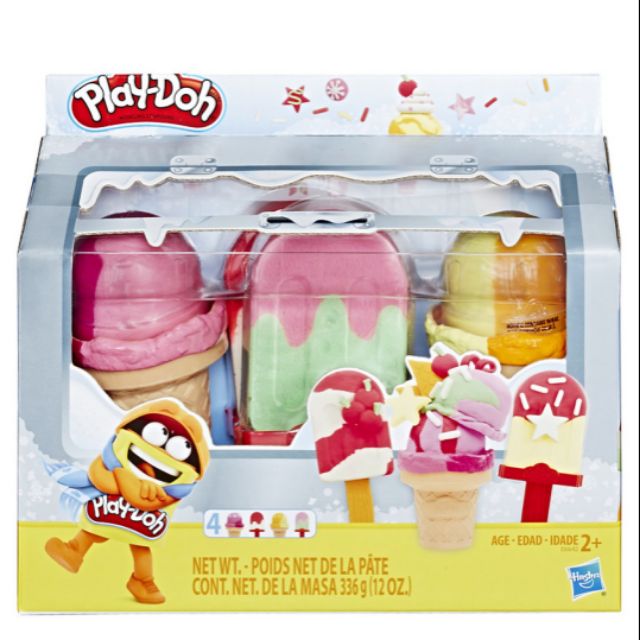Bột nặn Play-Doh bộ làm kem que và kem ốc quế Ice Pop n' Cones Freezer