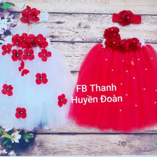Váy tutu công chúa Trắng-CTC đỏ
