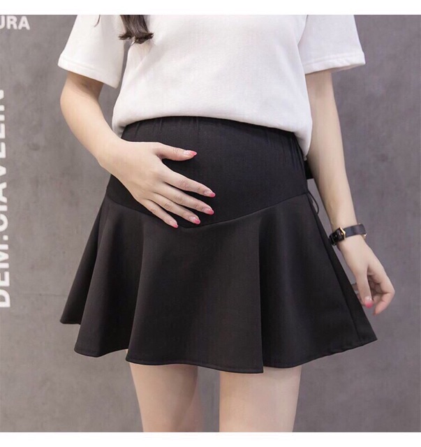 Chân váy bầu chất umi đẹp(kèm ảnh thật,80kg trở xuống)