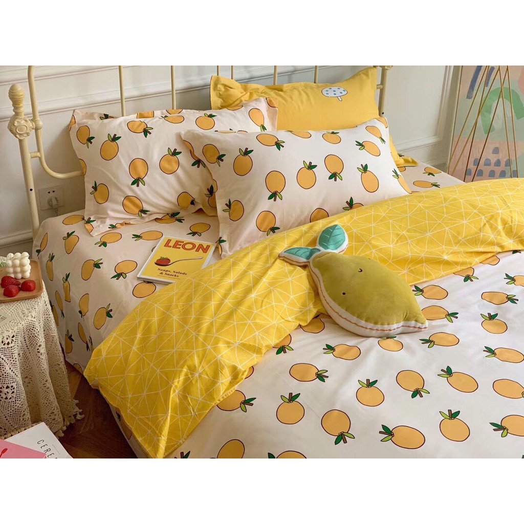 BỘ_CHĂN_GA_GỐI_COTTON_100%_60S_Thỏ_gấu_bedding