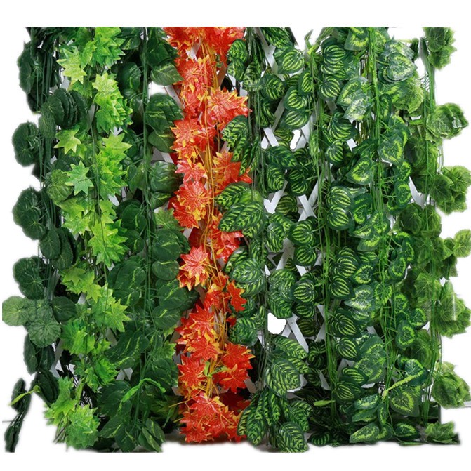 Nhánh dây lá phong/lá thường xuân giả dài 2,4m