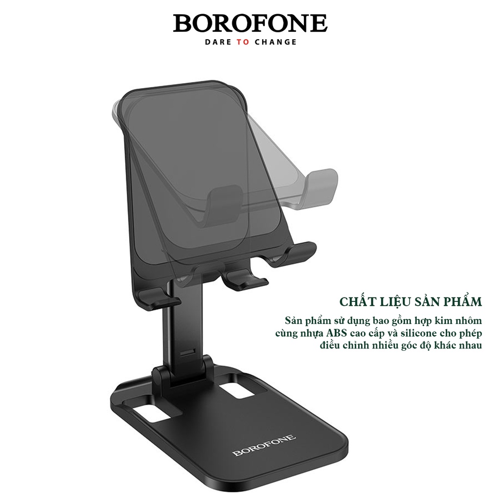 Giá đỡ điện thoại để bàn BOROFONE BH27 Superior gập gọn đa năng - AK Mobile