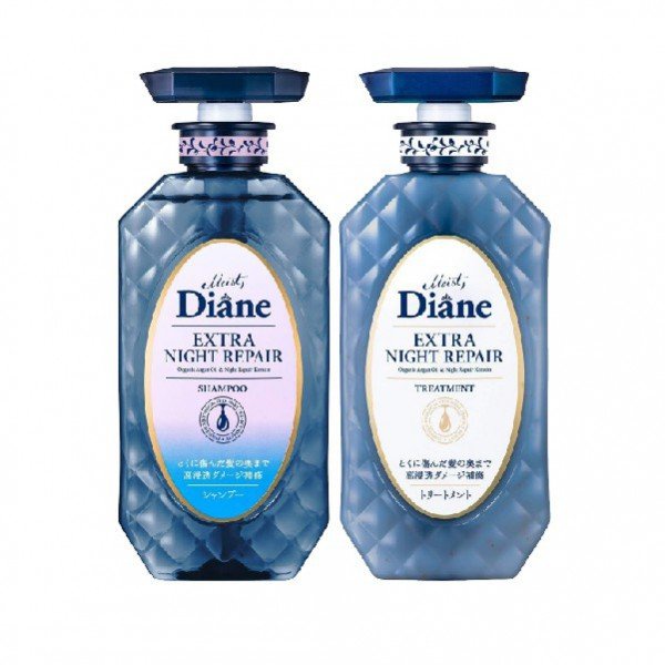 Dầu Gội Xả Dưỡng Mềm Mượt tóc, Chống Rụng Moist Diane Extra Night Repair 450ml