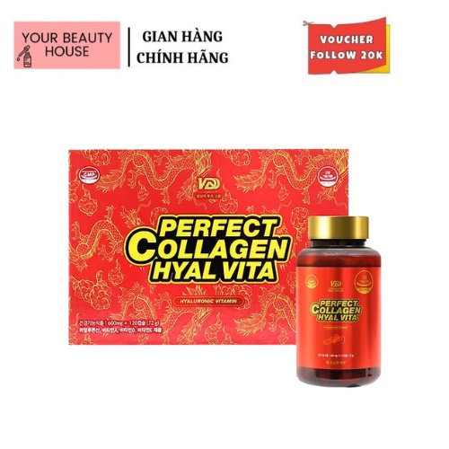 [Perfect Collagen Hyal Vita] Viên Uống Bổ Sung Collagen - 120 Viên
