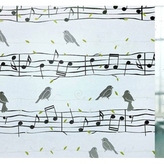 2m Decal dán kiếng/dán kính khổ 90cm  Nốt nhạc vui siêu bền siêu đẹp