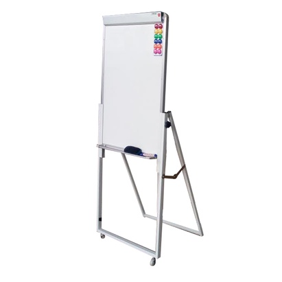 Bảng FLIPCHART chân gấp 60x100cm Bảng cao cấp từ trắng viết bút ( Đầy đủ giấy, bút, nam châm) .