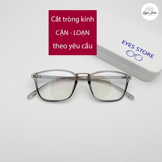 Gọng kính cận vuông nam nữ 210 nhựa dẻo TR90 uốn cong phong cách Hàn Quốc - thay được cận loạn