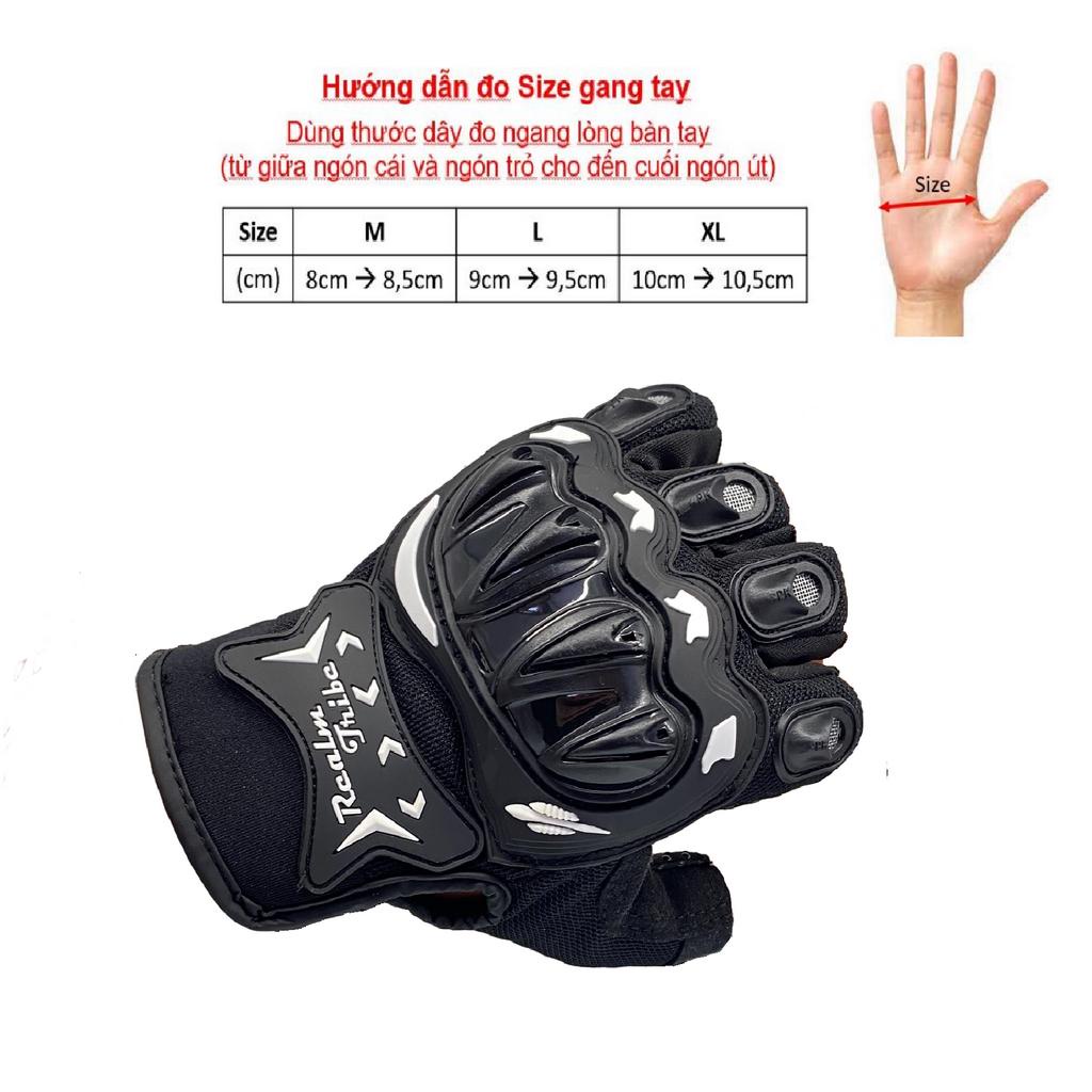 Găng tay xe máy cụt ngón có gù bảo vệ, găng tay phượt dành cho anh em lái xe