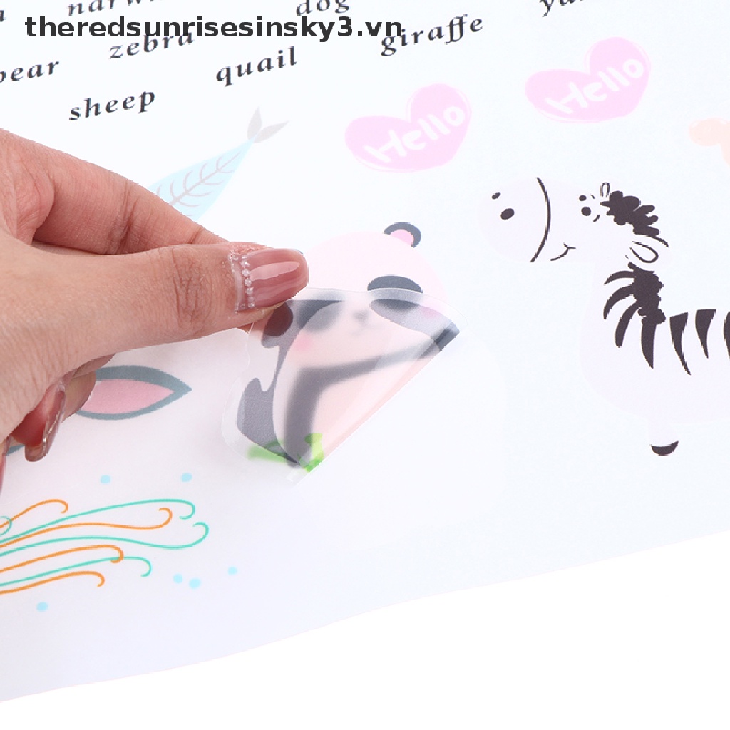 Miếng Dán Tường 26 Chữ Cái Tiếng Anh Và Động Vật Hoạt Hình Cho Bé