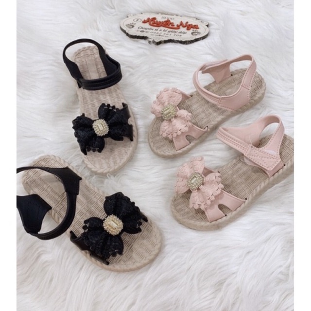 Dép quai hậu nhựa bé gái giả cói size 29-33