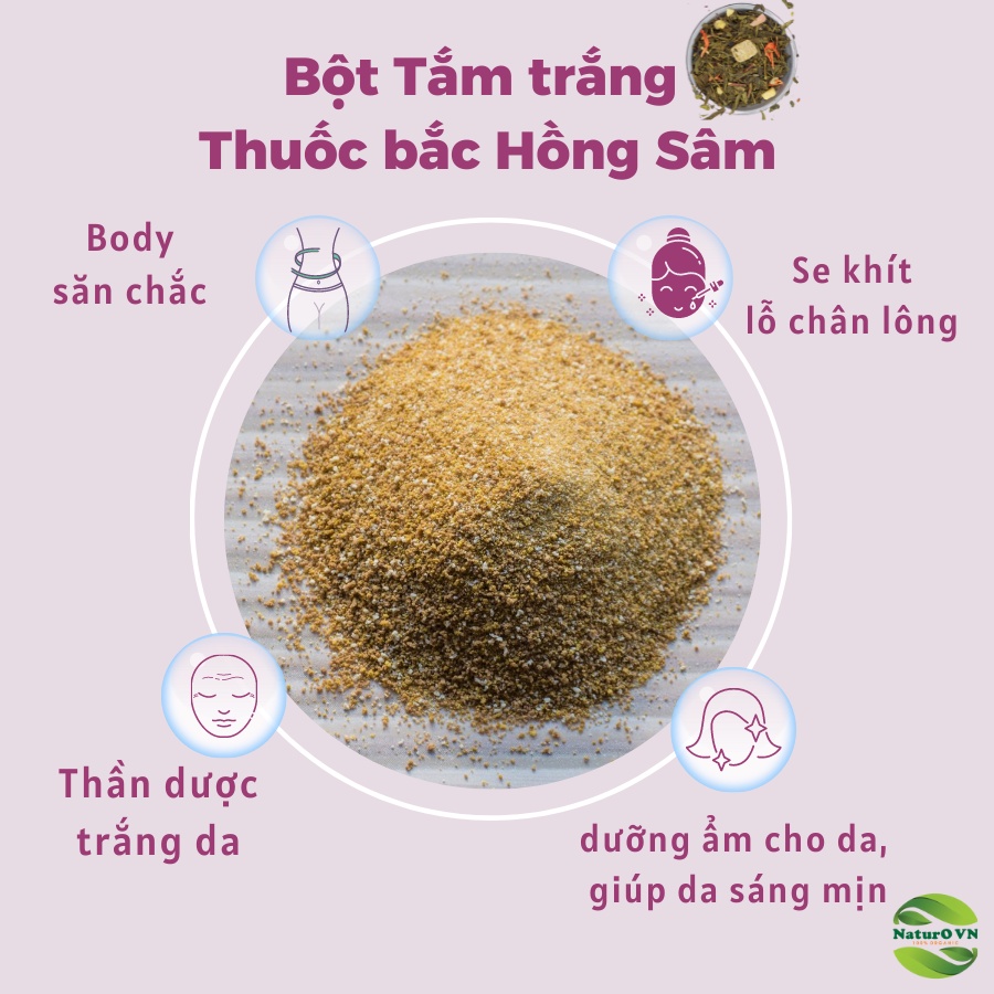 Bột tắm trắng Bạch Hồng Sâm Handmade NaturO VN  Làm Sáng Da BBHS01 | BigBuy360 - bigbuy360.vn