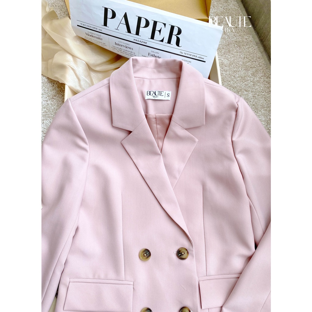 BEAUTEBYV - Áo blazer nữ 4 khuy Ganni