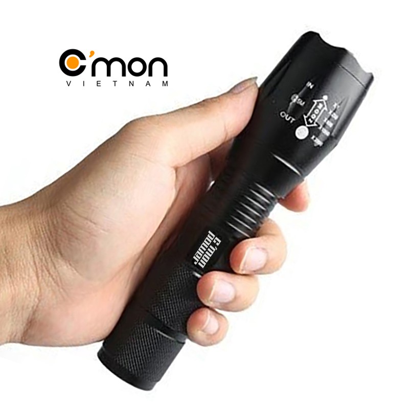 Đèn pin siêu sáng C'MON GUARD XML-T6 10w chiếu xa 500m __Tuanboutique - [TBTQ]