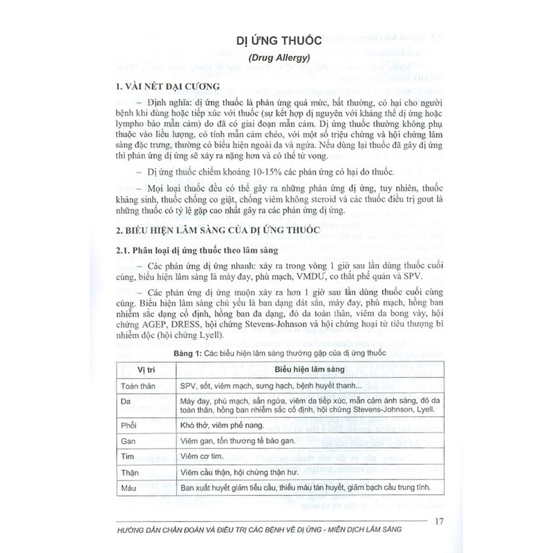 Sách - Hướng Dẫn Chẩn Đoán Và Điều Trị Các Bệnh Về Dị Ứng - Miễn Dịch Lâm Sàng