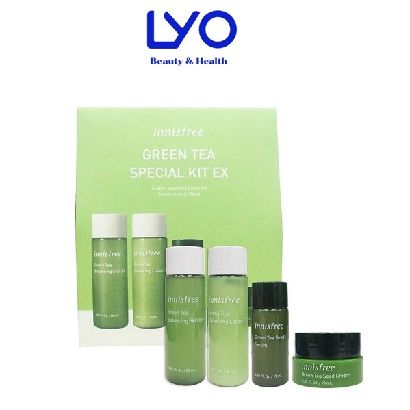 Bộ Dưỡng Trà Xanh 4 Món Innisfree Green Tea Special Kit EX