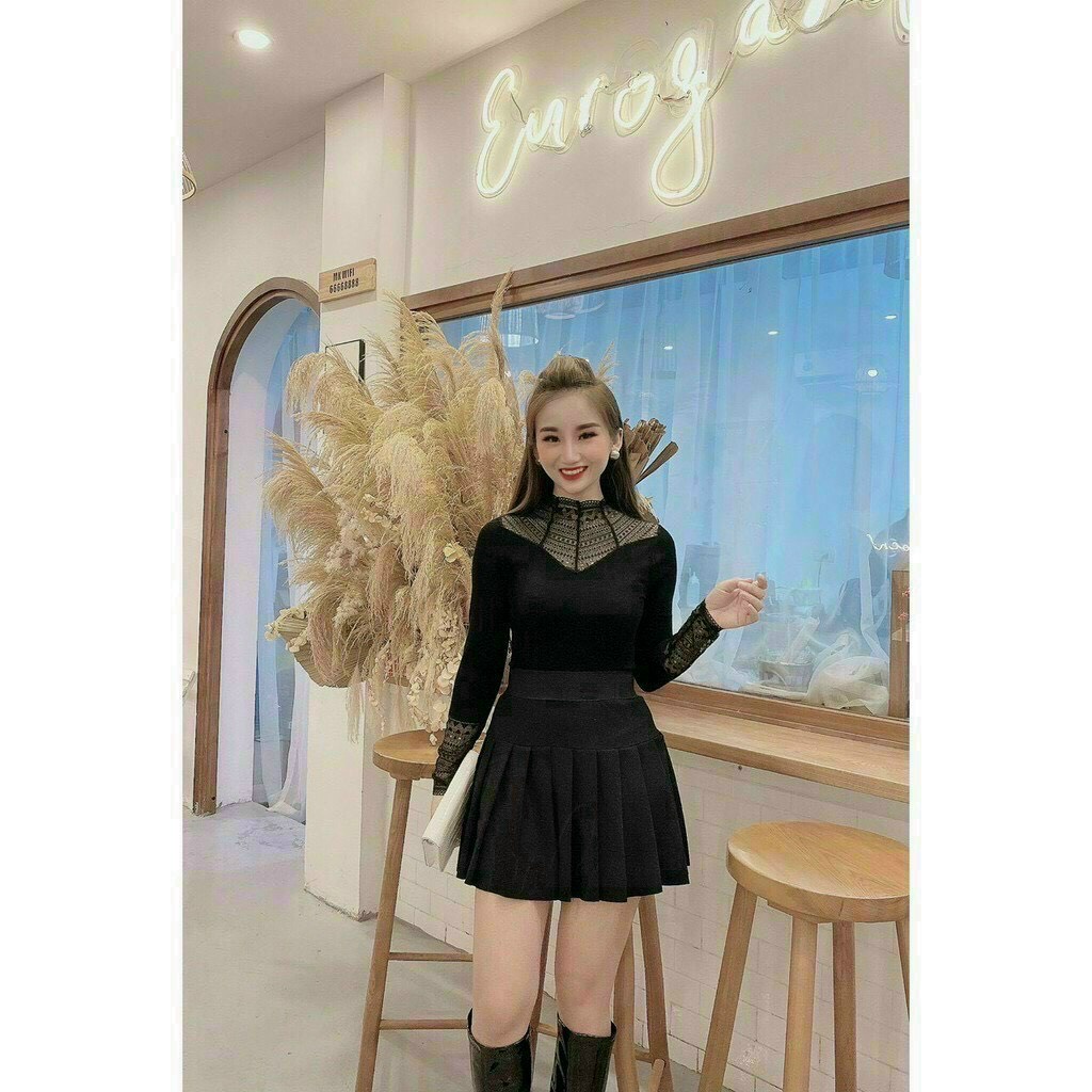 Áo Giữ Nhiệt Nữ ❤️FREESHIP❤️Áo len phối ren đóng hộp cao cấp dài tay đóng hộp xịn xò mã QA13