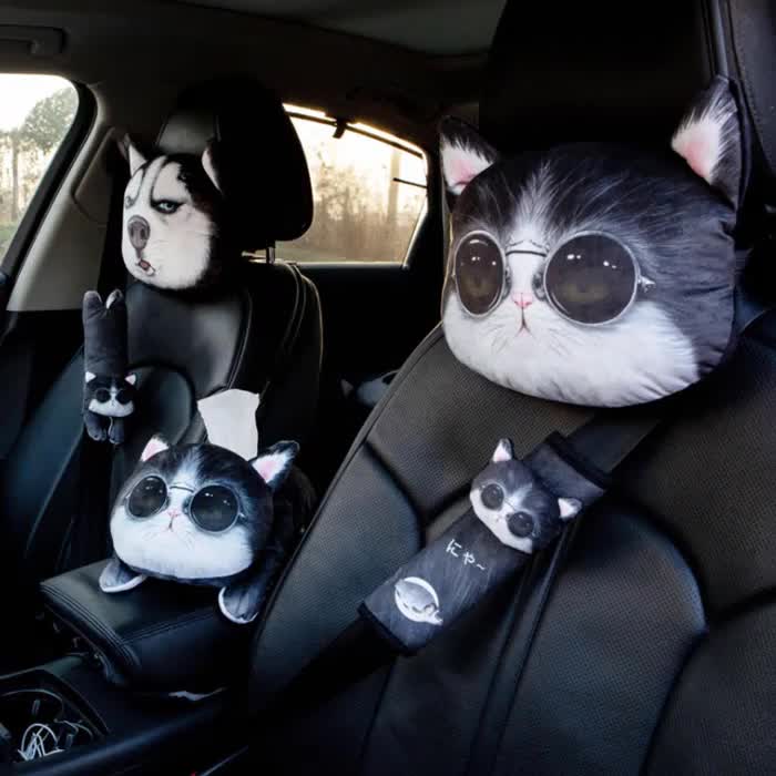 Gối tựa đầu trang trí ô tô dễ thương dây đai an toàn hình thú cưng cho xe hơi TOO-STORE | BigBuy360 - bigbuy360.vn