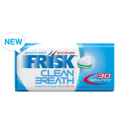 Kẹo ngậm bạc hà thơm miệng Frisk Clean Breath Nhật Bản hộp 50 viên/Hàng nội địa Nhật