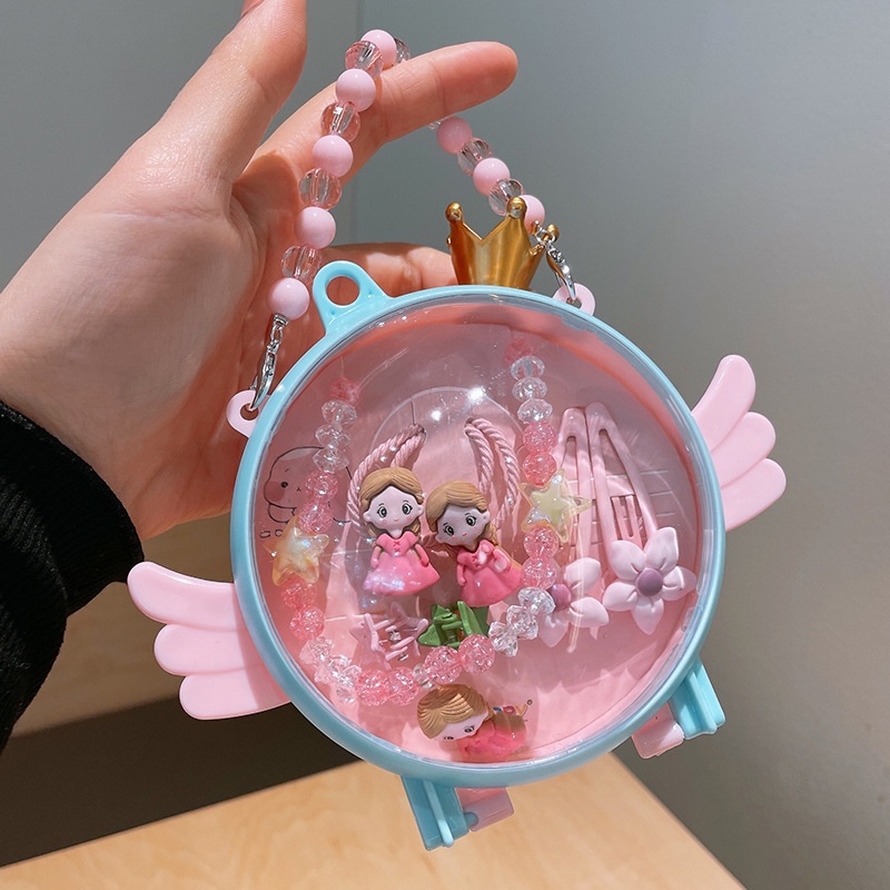 Hộp Phụ Kiện Trang Sức Gồm Vòng cổ Mặt Hoạt Hình Dễ Thương Cho Bé Gái