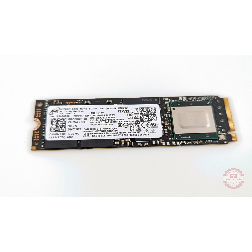 Ổ Cứng SSD Micron 2300 256GB M.2 PCIe Gen3 x4 NVMe 3D-NAND - Bảo Hành 3 Năm
