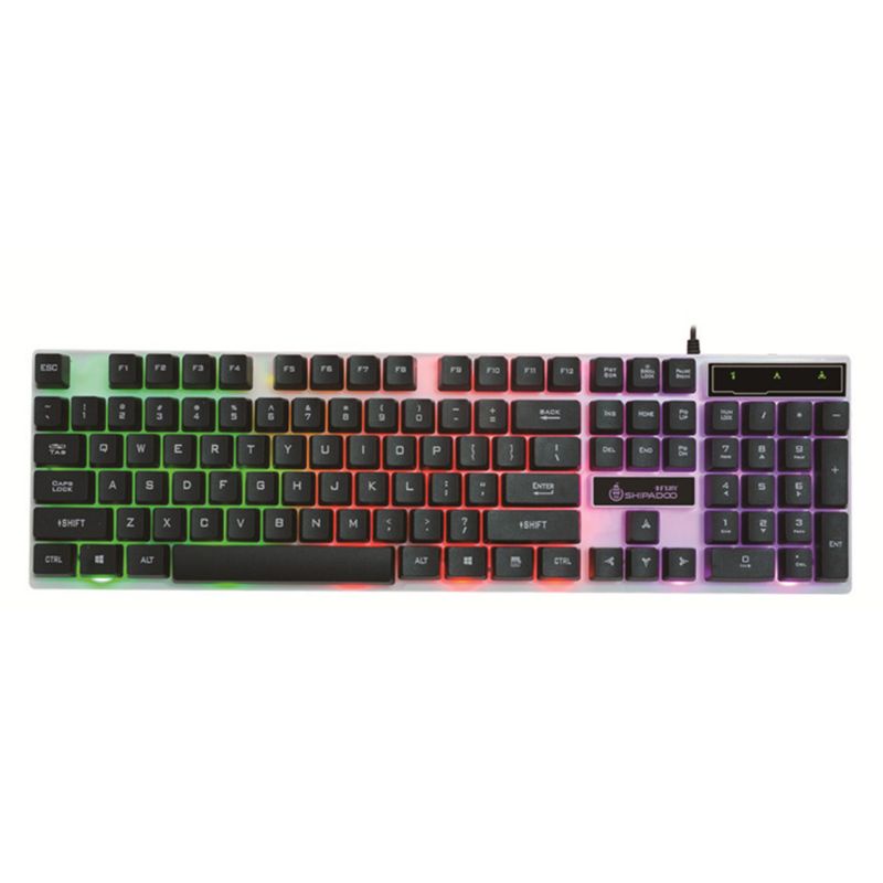 Bàn Phím Nổi Chơi Game Có Dây USB Màu Cầu Vồng