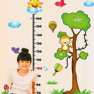 Decal dán tường đo chiều cao cây khỉ