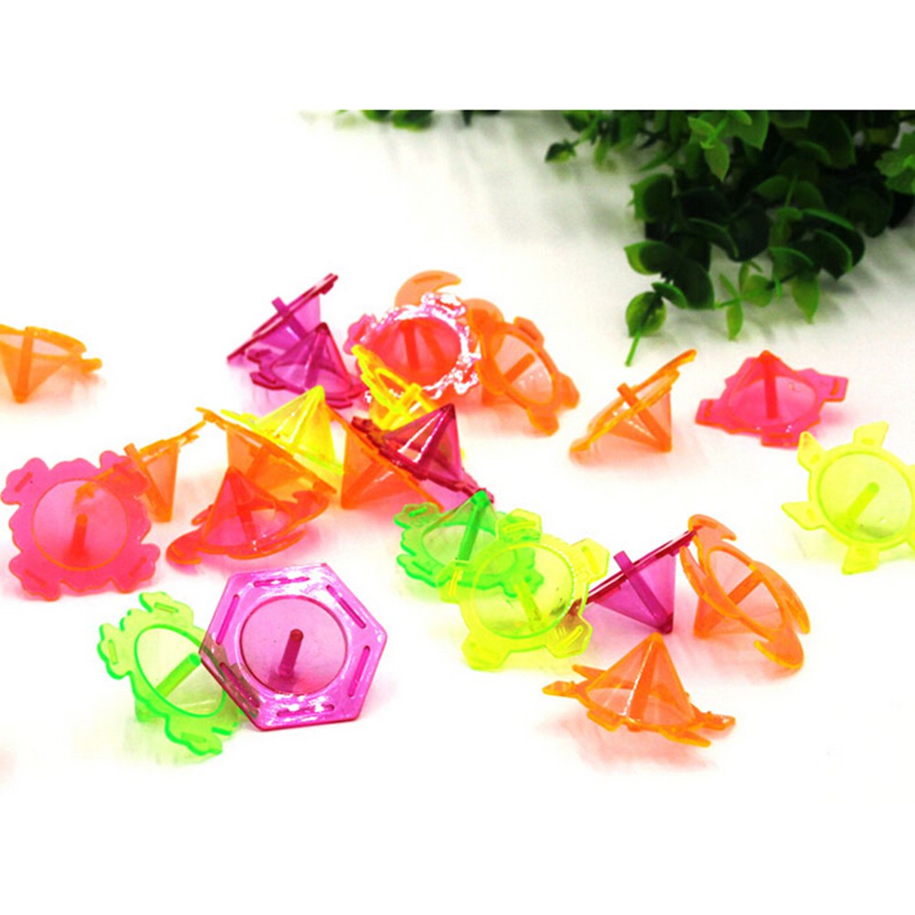 Baω 10pcs/set Mini Colourful Plastic Hand Spinner Finger Focus Stress Gyro Kids Gift ωby