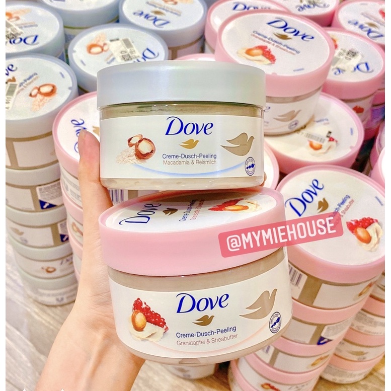 Tẩy Da Chết Toàn Thân DOVE Exfoliating Body Polish POMEGRANATE SEEEDS & SHEA BUTTER / MACADAMIA RICE MILK