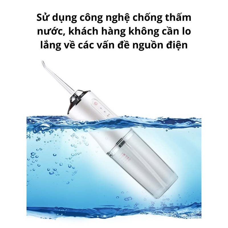 Máy tăm nước thế hệ mới 2021[Sả Kho 3 Ngày]dụng cụ xịt vệ sinh răng miệng gia đình cầm tay, làm sạch răng miệng - Baihee