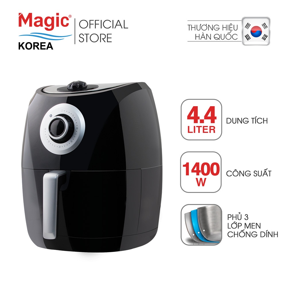 Nồi chiên nướng chân không đa năng Magic Korea A84 4.4 lít (Đen)